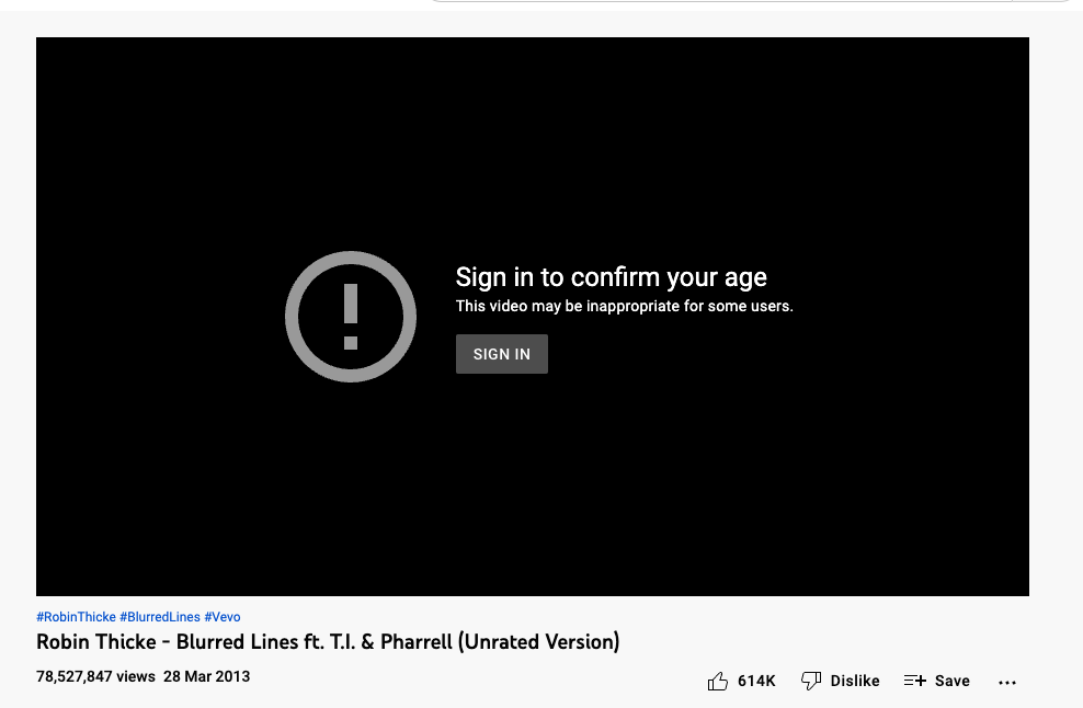 Watch age restricted youtube videos without signing in sale